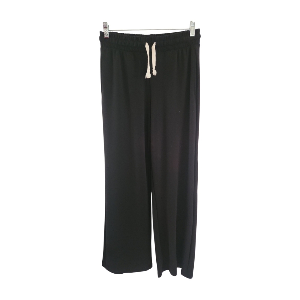Drawstring Waist Pants Size M Black High Rise Straight Leg better / together